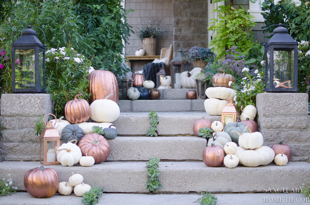 Outdoor Fall Decorating-Fall Porch Decor-Home Decorating Ideas