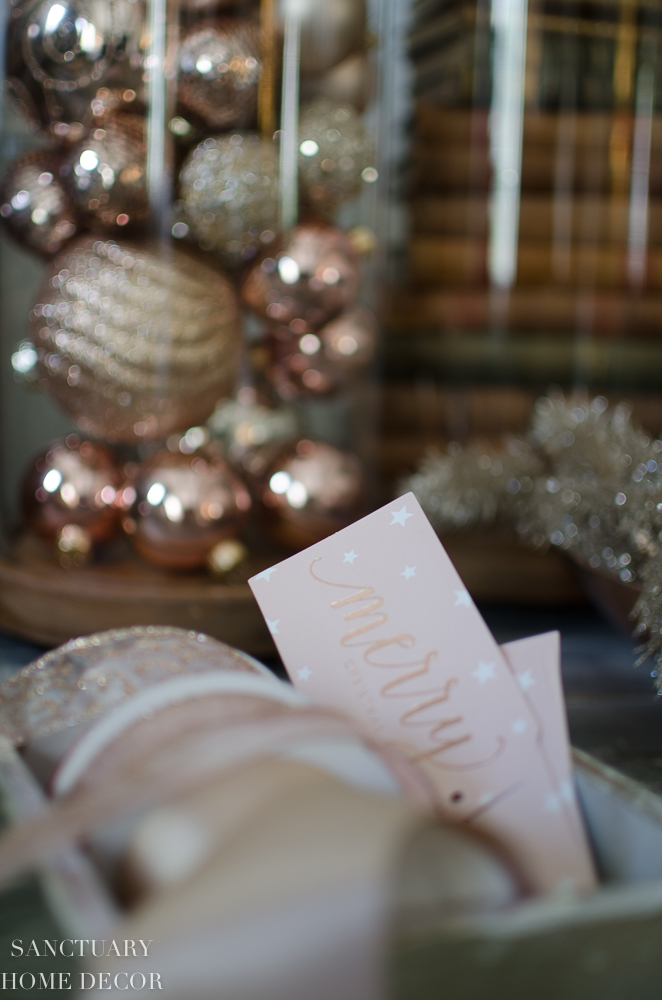 Elegant Christmas Decor in Blush, Rose Gold, and Copper