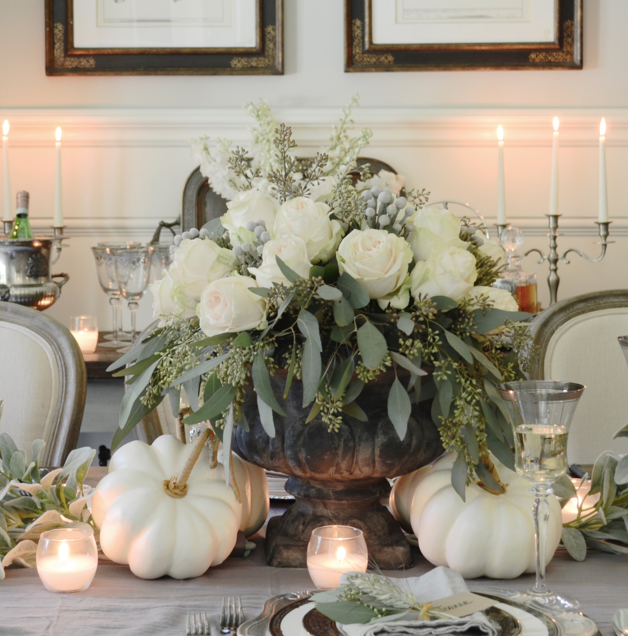 How To Set a Thanksgiving Table in Warm Fall Colors - Sanctuary Home Decor