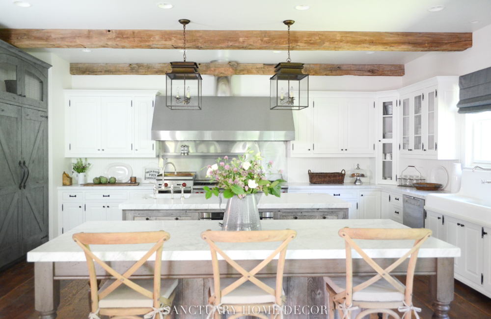 Farmhouse Kitchen With Beams 7 