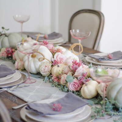 A Soft Pastel Fall Table Setting