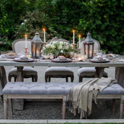 A Neutral and Rustic Thanksgiving Table Setting