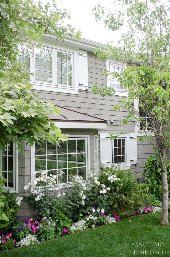 How Window Shutters And Planter Boxes Transformed The Exterior Of My House  - Sanctuary Home Decor