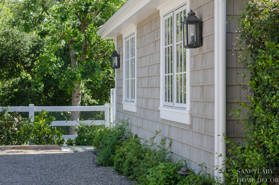 house windows with shutters