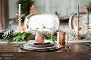 A Neutral Christmas Tablescape With Copper Accents - Sanctuary Home Decor