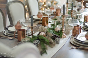 A Neutral Christmas Tablescape With Copper Accents - Sanctuary Home Decor