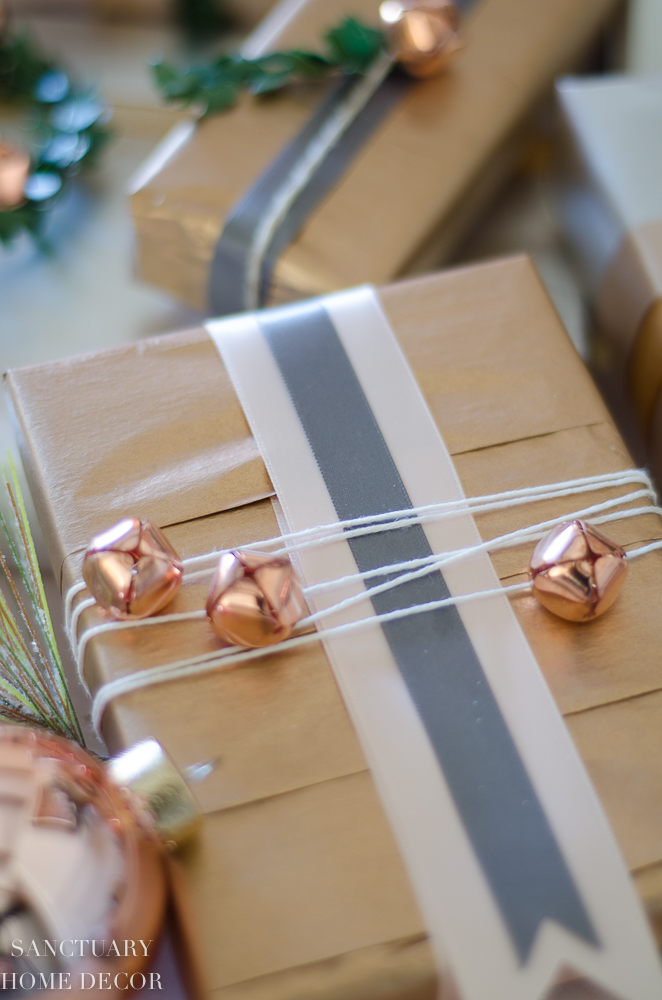 Easy Christmas Gift Wrapping Without Bows - Sanctuary Home Decor