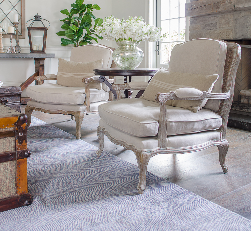 linen accent chairs