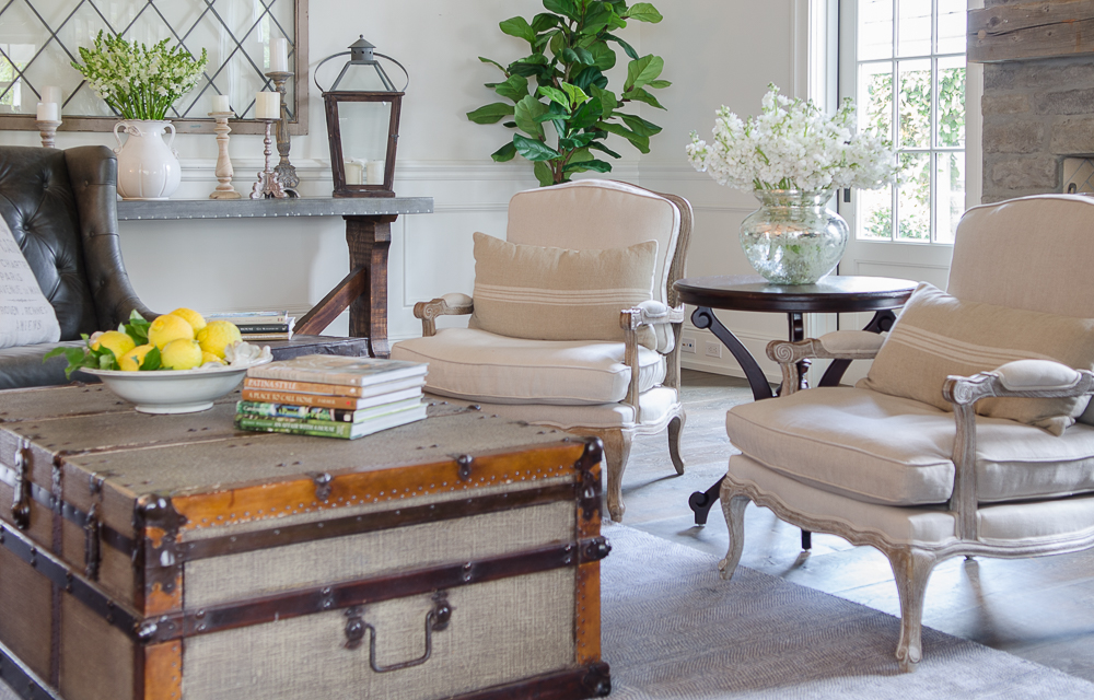 Light and Bright family room refresh in 5 easy steps-French Linen Chairs