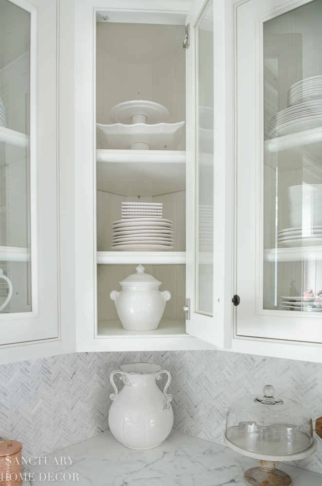 Tips & Ideas For How To Organize Glassware in your Kitchen Display Cabinet