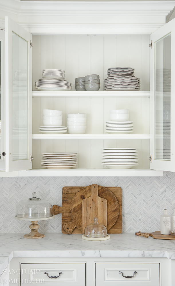 inside kitchen cupboards