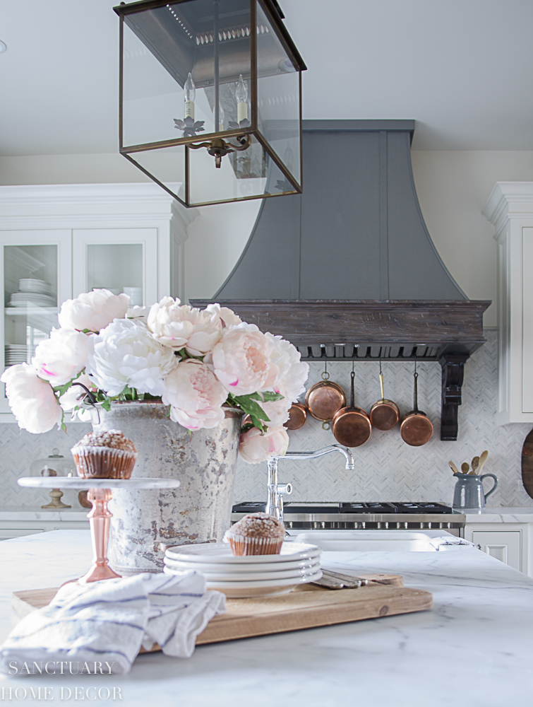 pink faux peony arrangement