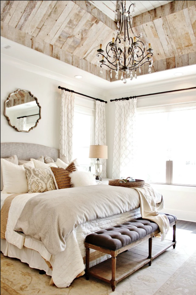 farmhouse master bedroom chandelier