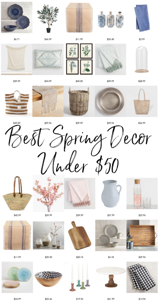 Budget decorating for spring.  Affordable spring decor. Best spring decorating ideas.