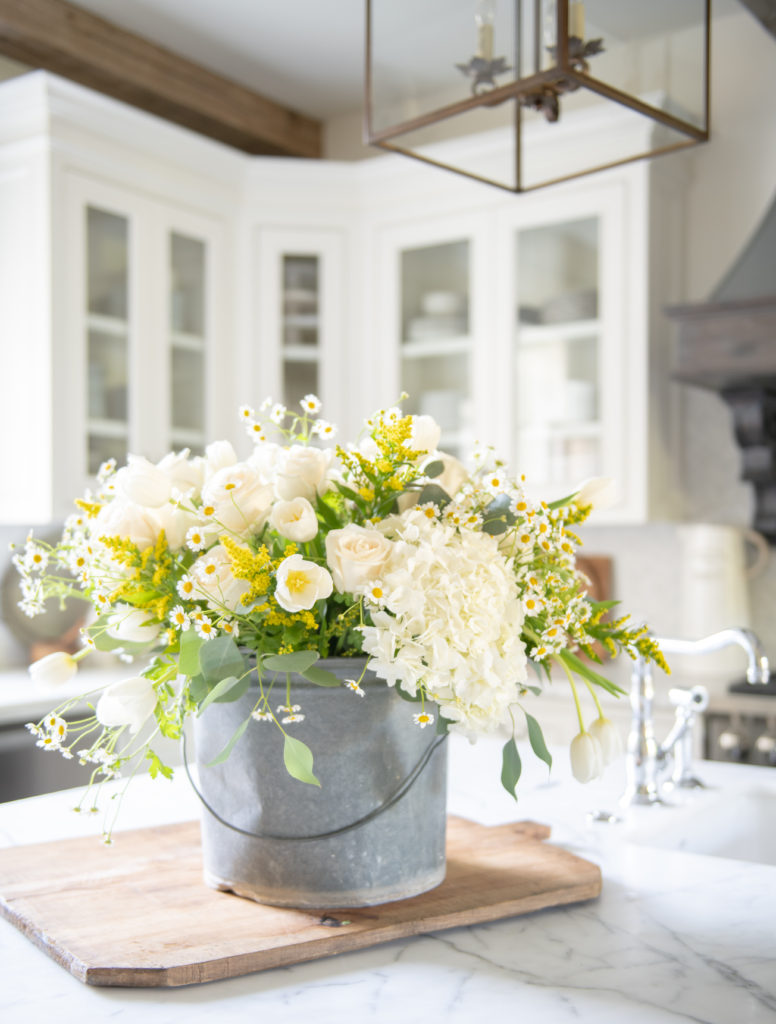 Summer home tour-Yellow and White Accents