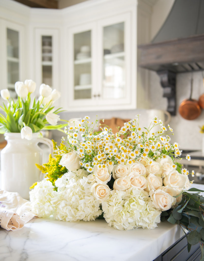 DIY Faux Floral Arrangement with Fake Water