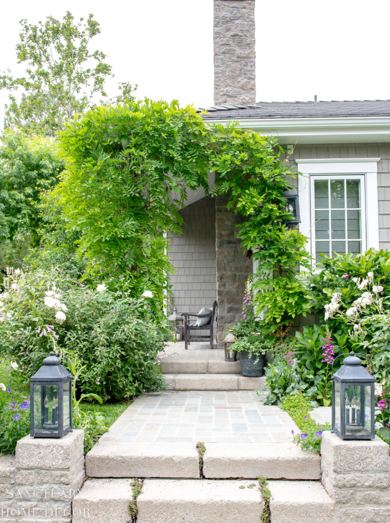 Wisteria Archway-Country Garden in Full Bloom