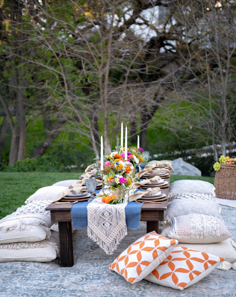 Picnic set up-outdoor food photography and styling