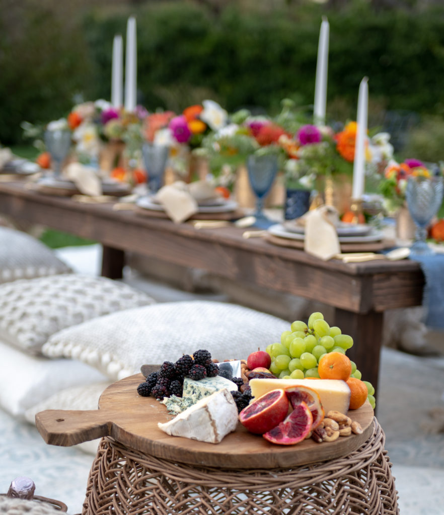 Bohemian Dinner Party-Fruit and cheese plate