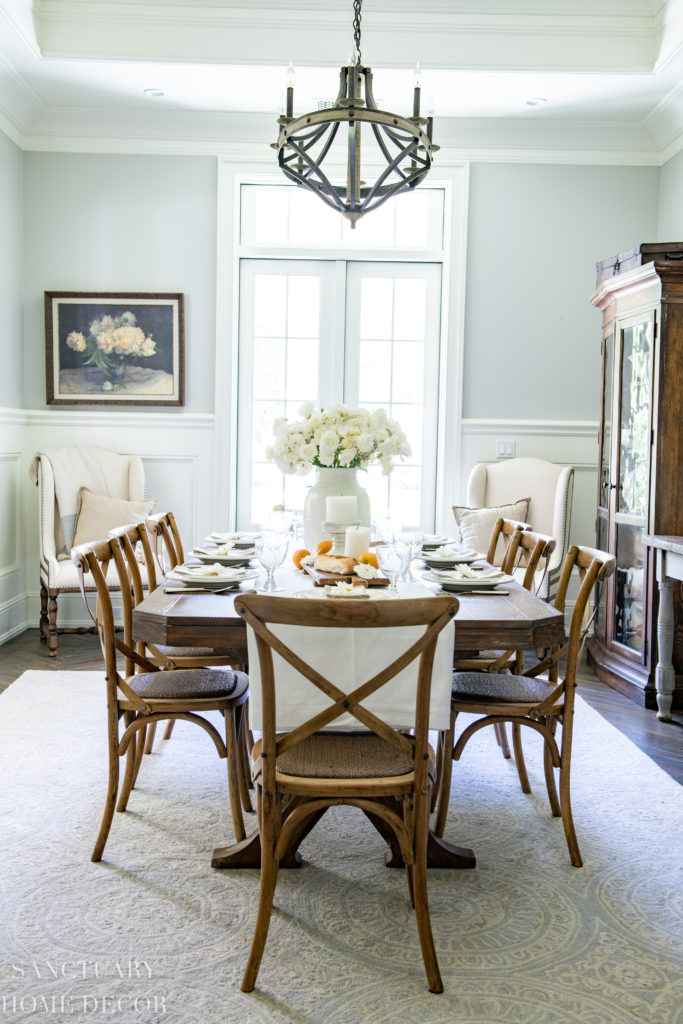 Summer Dining Room Update: A Fresh White Table Setting