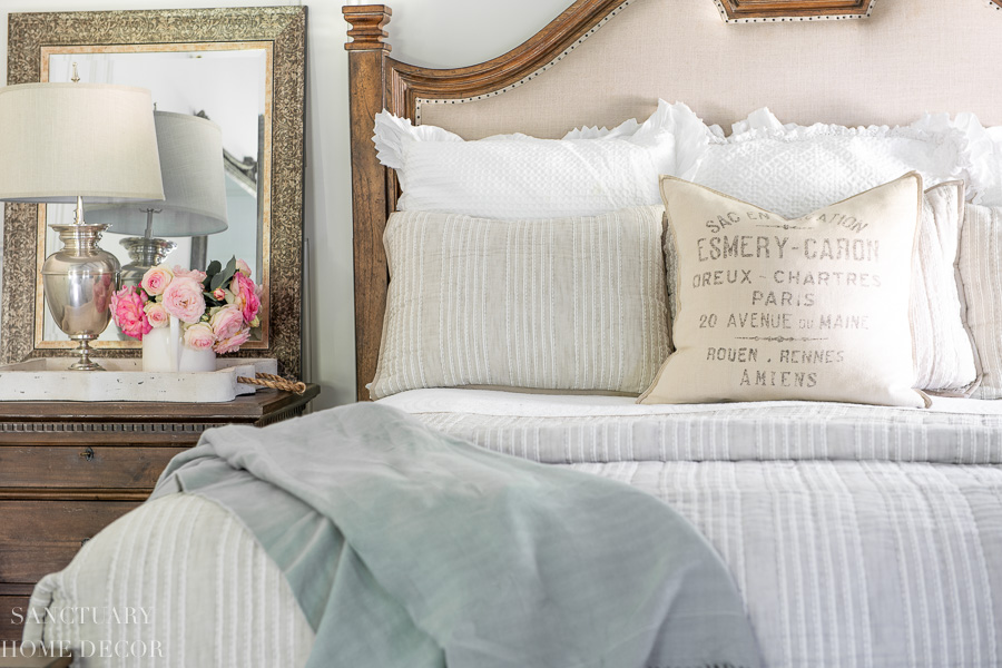 Summer bed linens-Target bedding-Summer home tour