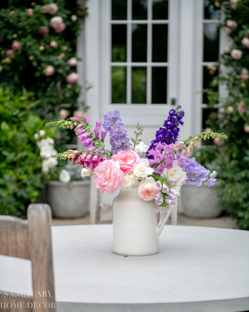 Garden flower centerpiece