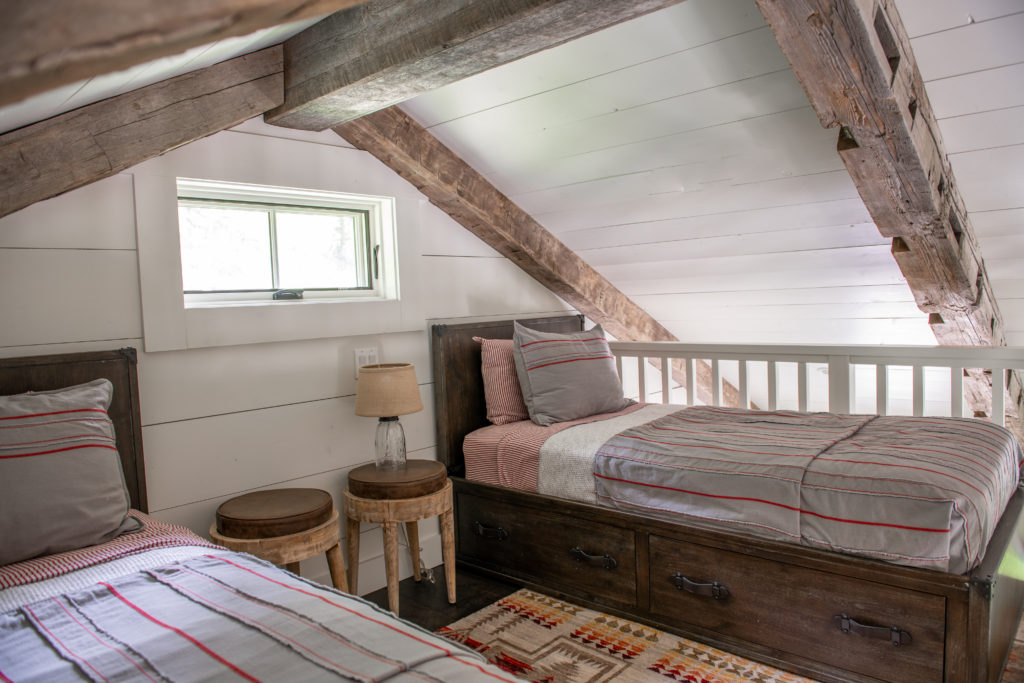 Cabin loft bunk room