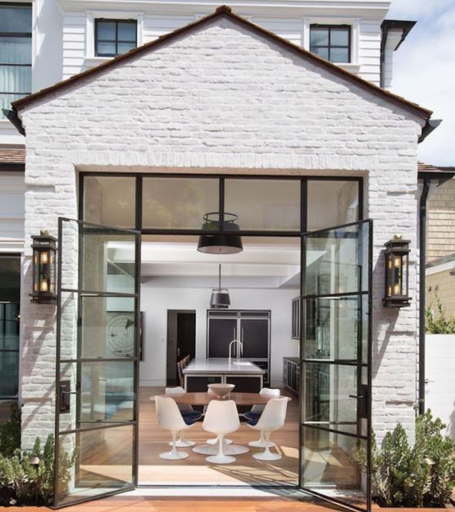 Modern Farmhouse Exterior with Black Windows