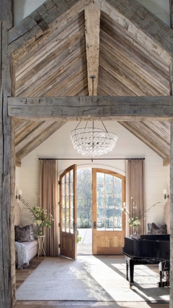 reclaimed wood ceiling