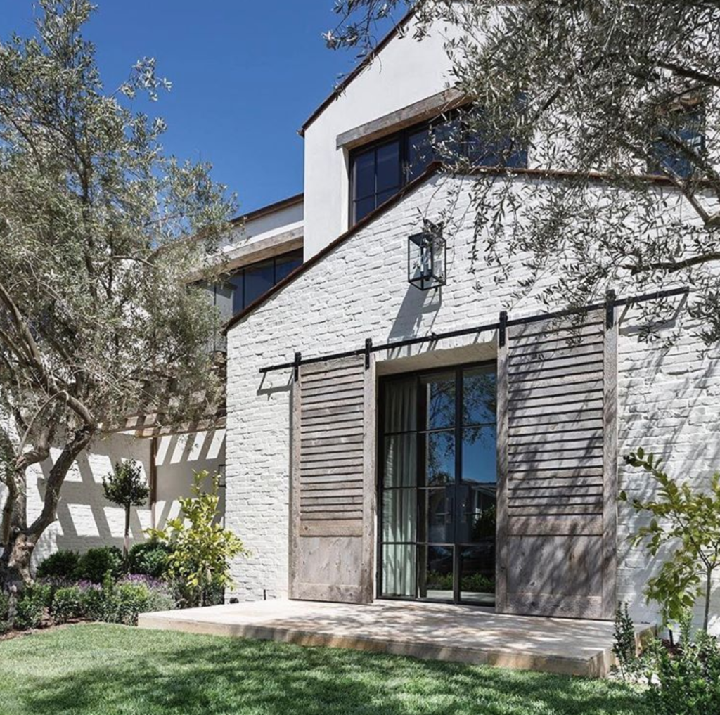 Modern Farmhouse Exterior with White Brick