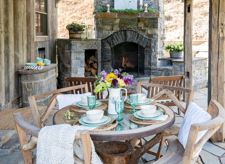 Patio with Outdoor Fireplace