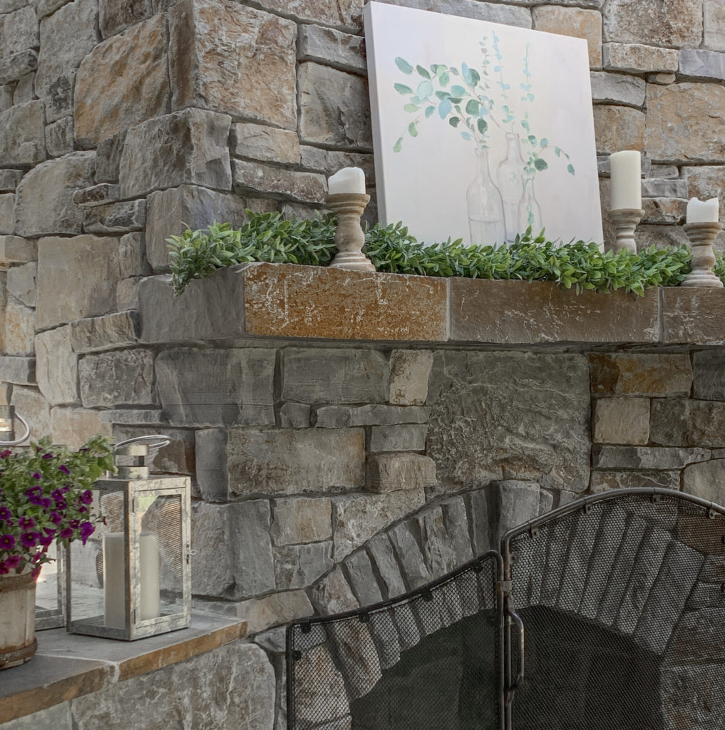 Outdoor Fireplace Decor