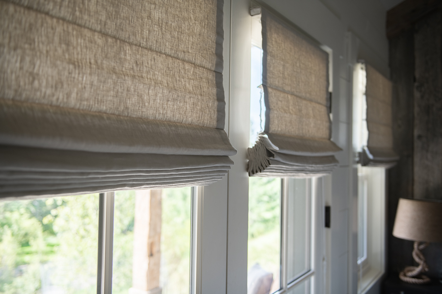Smith and Noble fabric Roman Shades