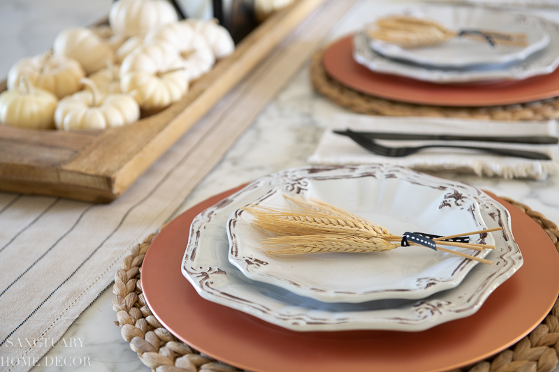 Easy and Casual Fall Harvest Table Setting - Sanctuary Home Decor