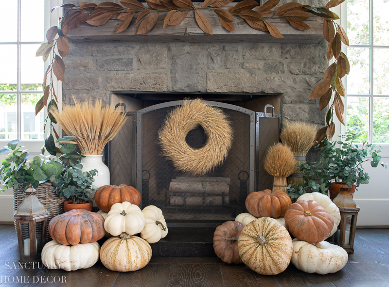 Fall Fireplace Decorating Tips - Sanctuary Home Decor