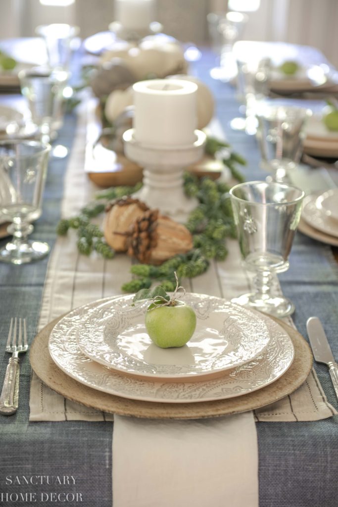 How To Set a Thanksgiving Table in Warm Fall Colors - Sanctuary Home Decor