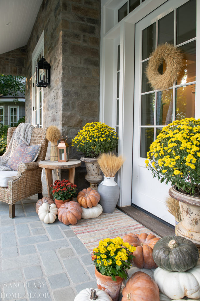 Fall Front Porch Decorating Inspiration - Sanctuary Home Decor