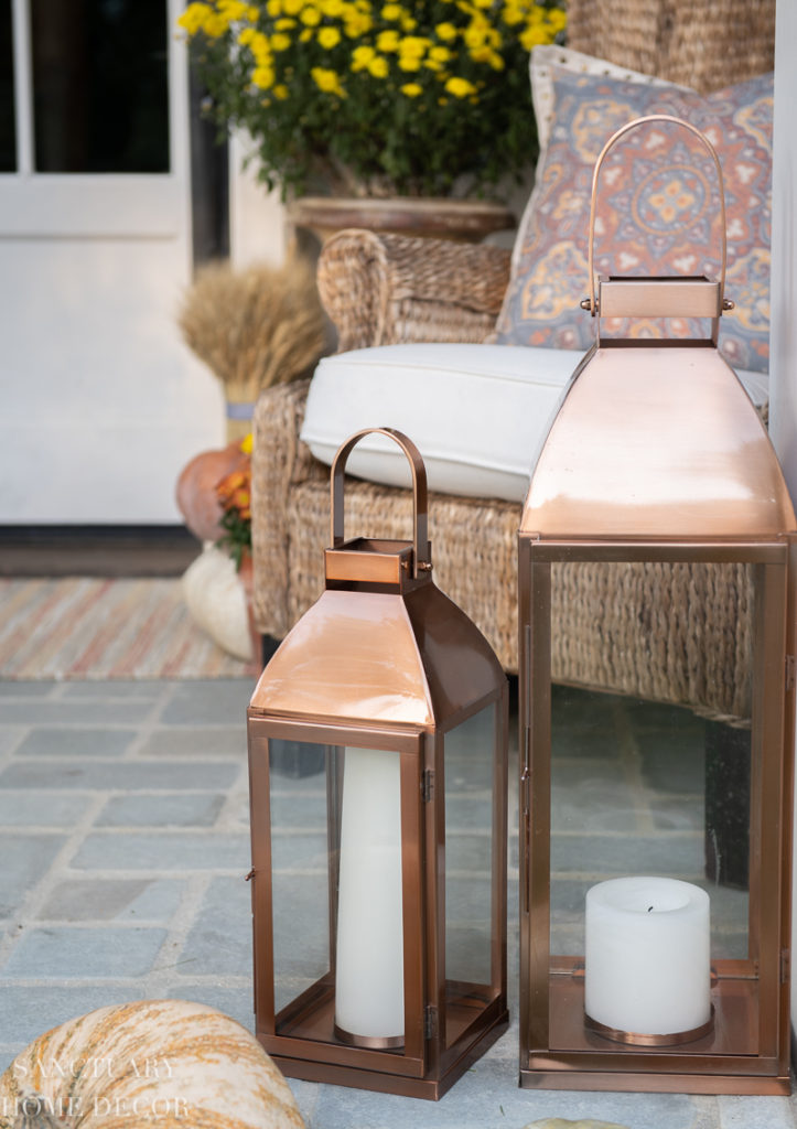 Large copper lanterns