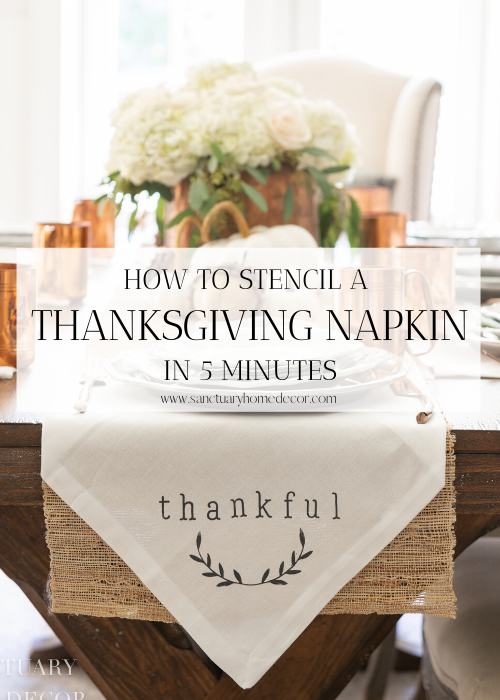 How to Stencil a Thanksgiving Napkin
