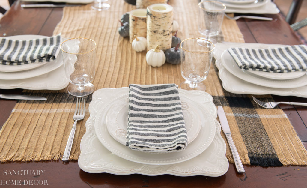 Last Minute Table Setting For A Fall Dinner Party Sanctuary Home Decor