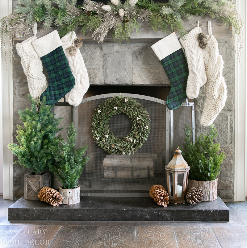 Cozy Plaid Christmas Decor in Green and Blue - Sanctuary Home Decor