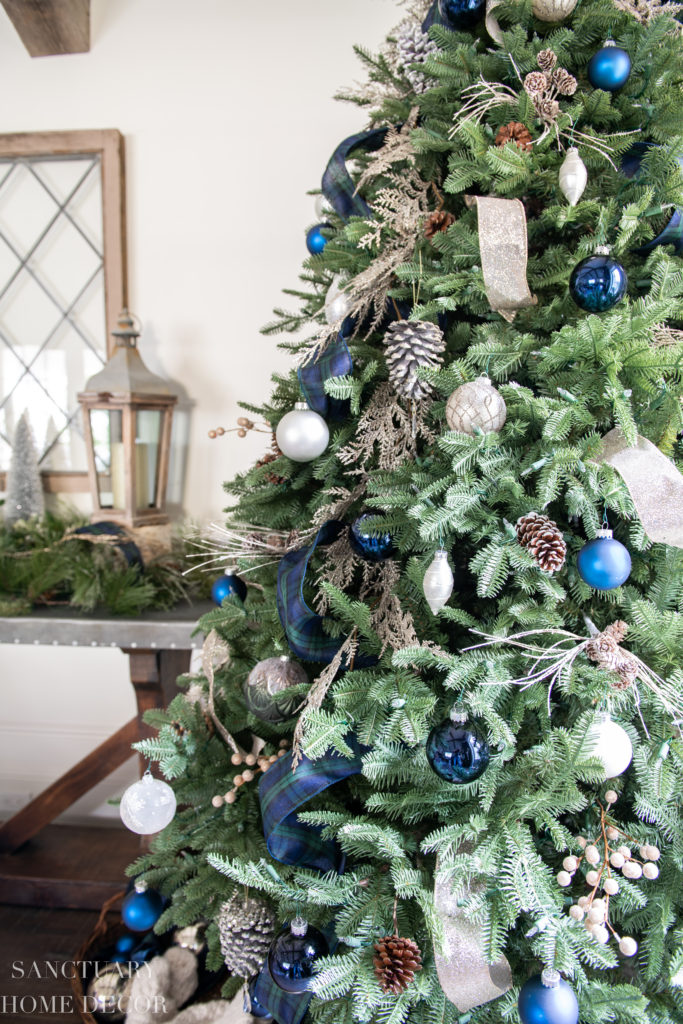 blue green christmas garland