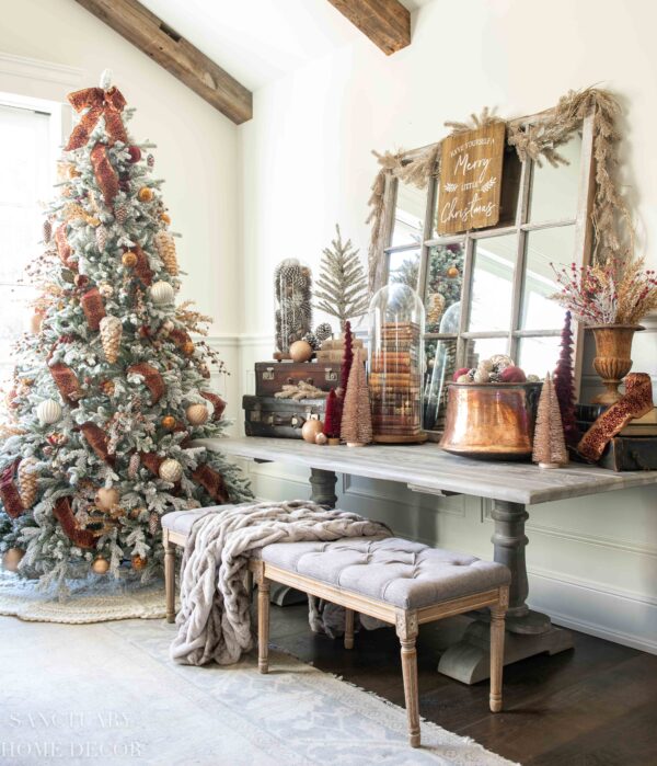 Christmas Decorating Ideas in Copper + Burgundy - Sanctuary Home Decor