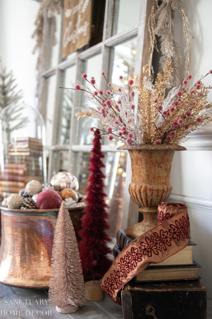 Christmas Decorating Ideas in Burgundy and Copper