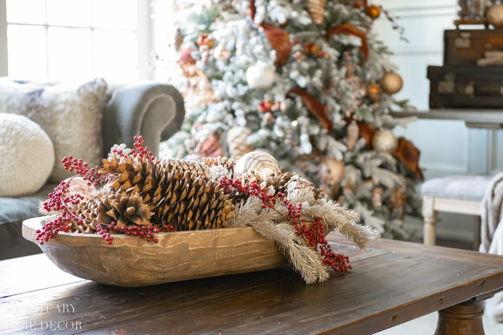 Wood Dough Bowls Rustic Wooden Home Decor Decoration Display