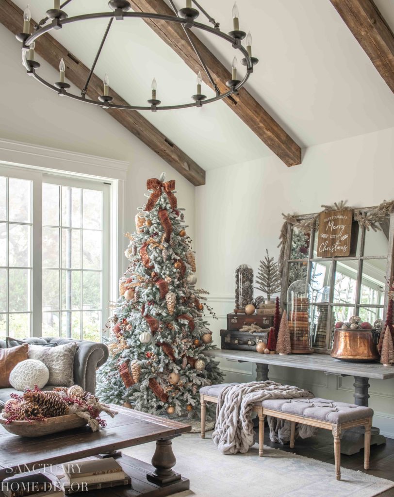 Christmas Decorating Ideas in Burgundy and Copper