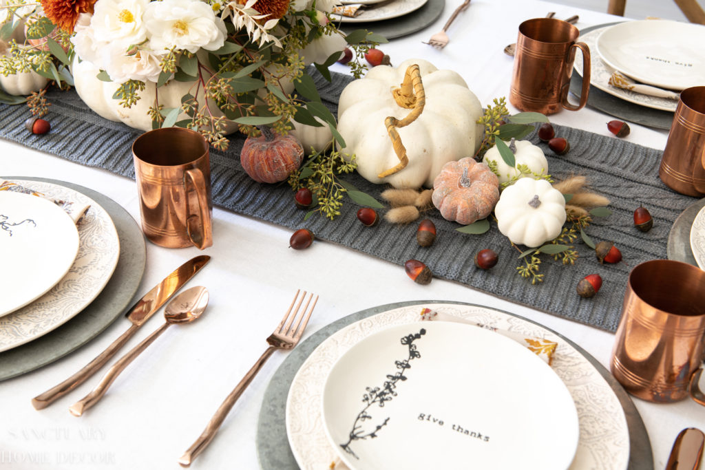 Thanksgiving Table In Warm Fall Colors Sanctuary Home Decor