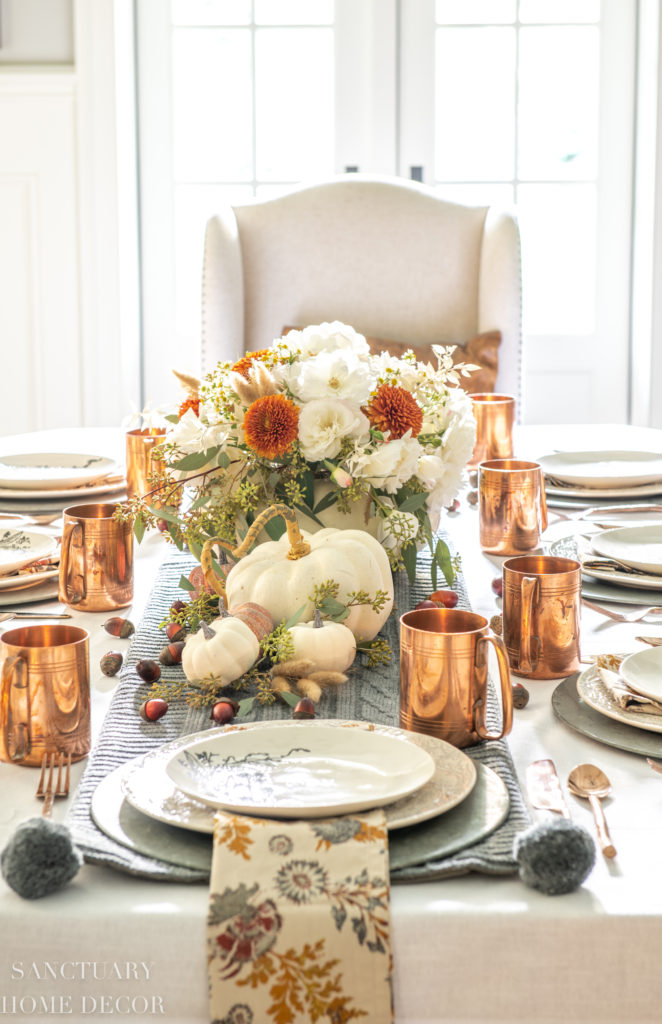 Thanksgiving Centerpieces, Tablescapes, and Flowers