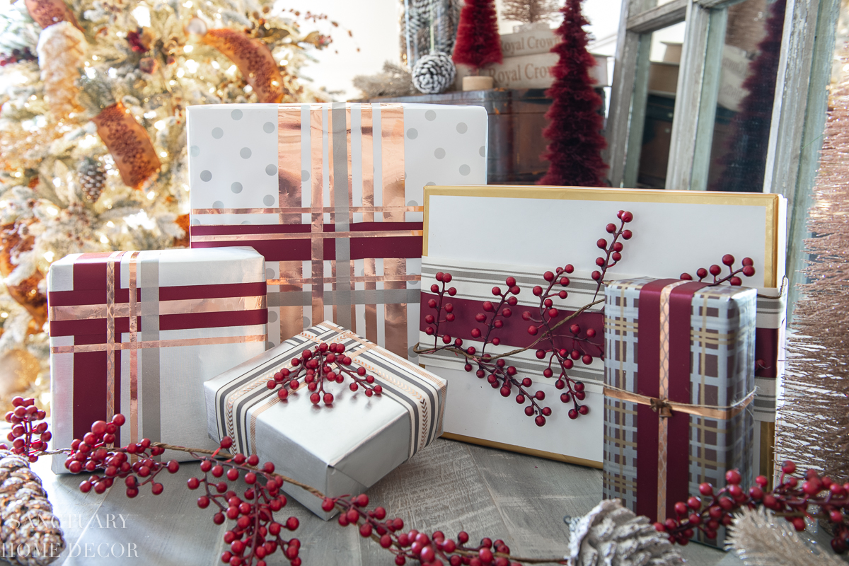 Easy Christmas Gift Wrapping Without Bows Sanctuary Home Decor