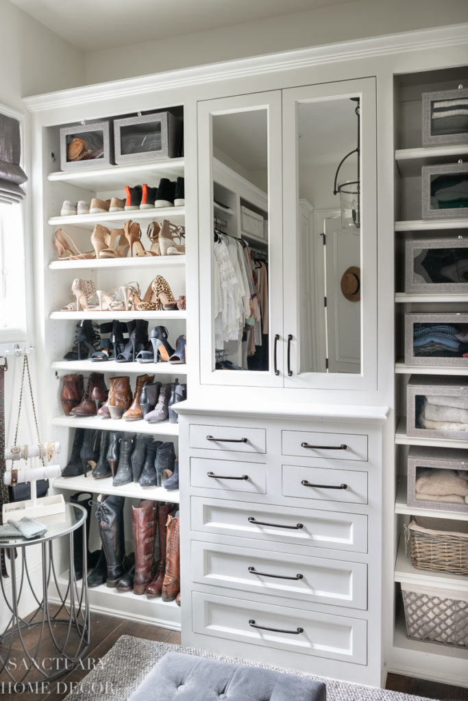 DIY Closet Organizer with Shelves and Drawers